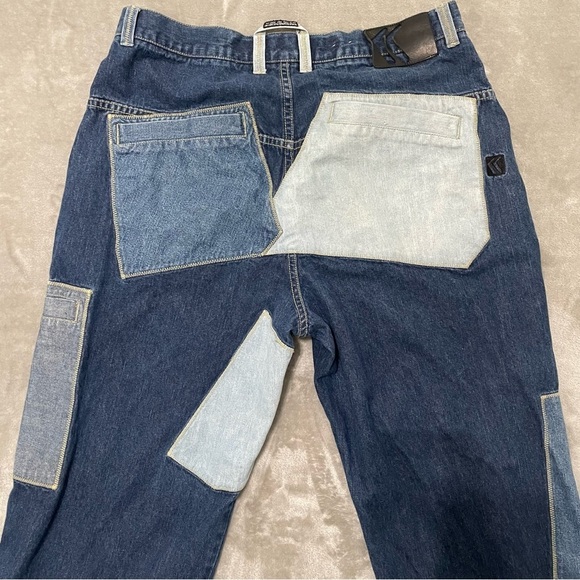 Vintage Karl Kani Patchwork Jeans 36 Baggy Carpenter 90s Hip Hop Streetwear - Picture 6 of 16